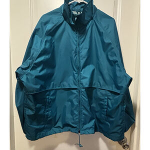 Pacific Trail Windbreaker Jacket Men’s XL Teal Nylon Full Zip Mesh Lined